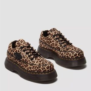 Buzz 5-eye Leopard Lace Up Shoes